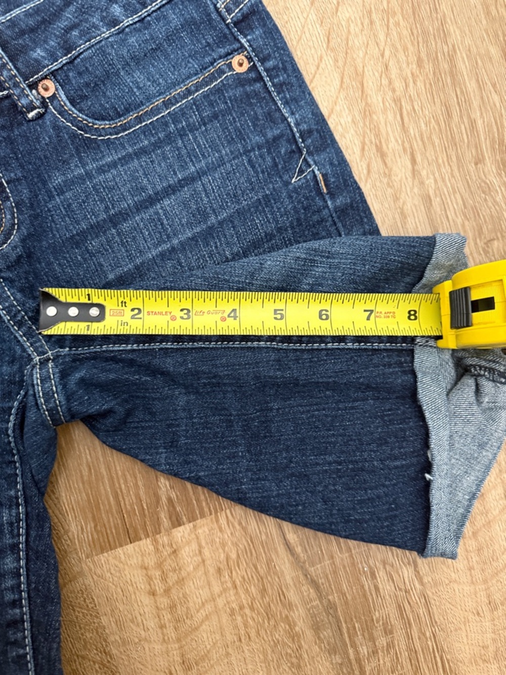 Aeropostale Indigo Blue Denim Bermuda Shorts - Picture 8 of 8